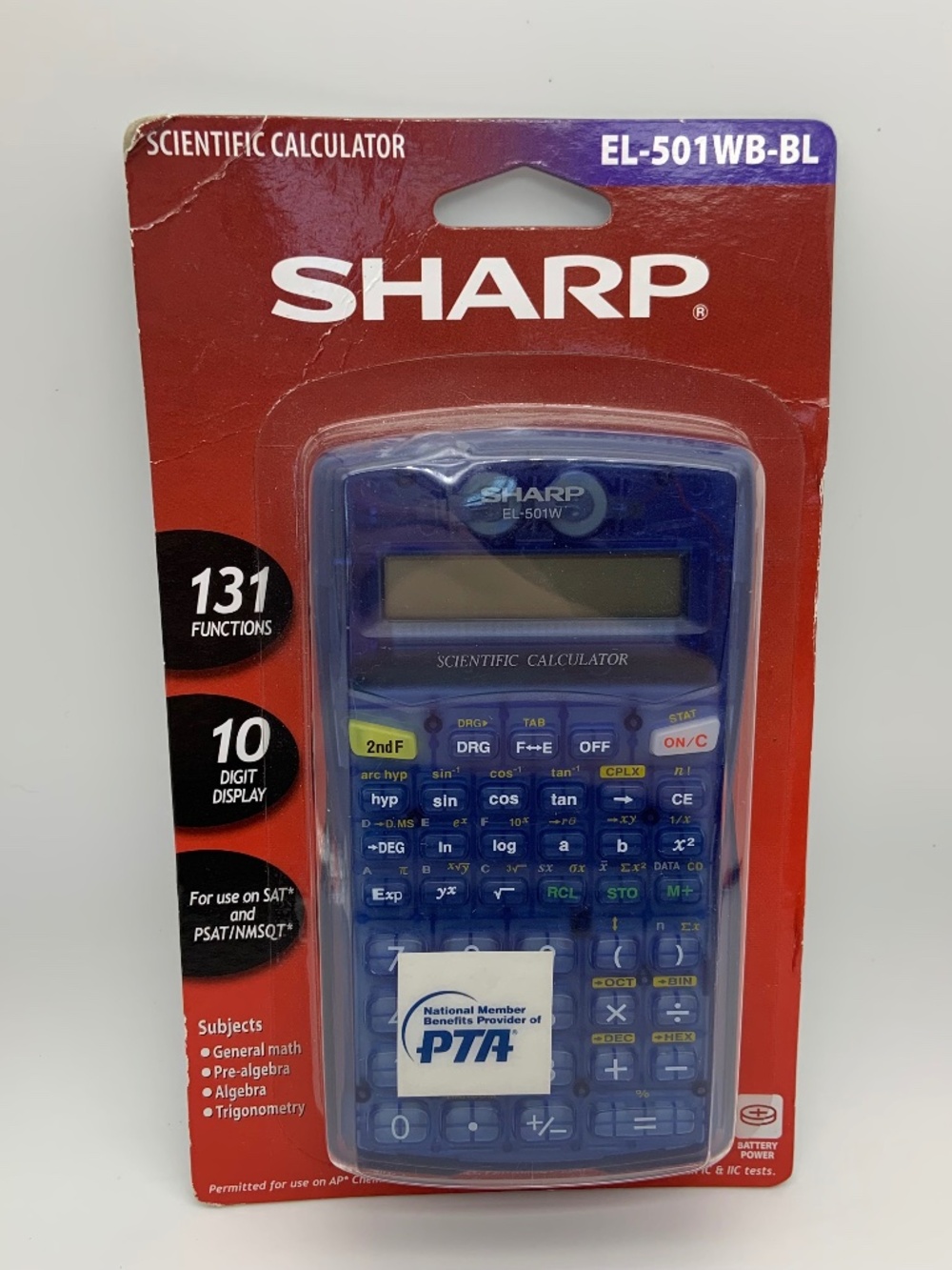 Sharp EL-501WB-BL Scientific Calculator Blue Sealed